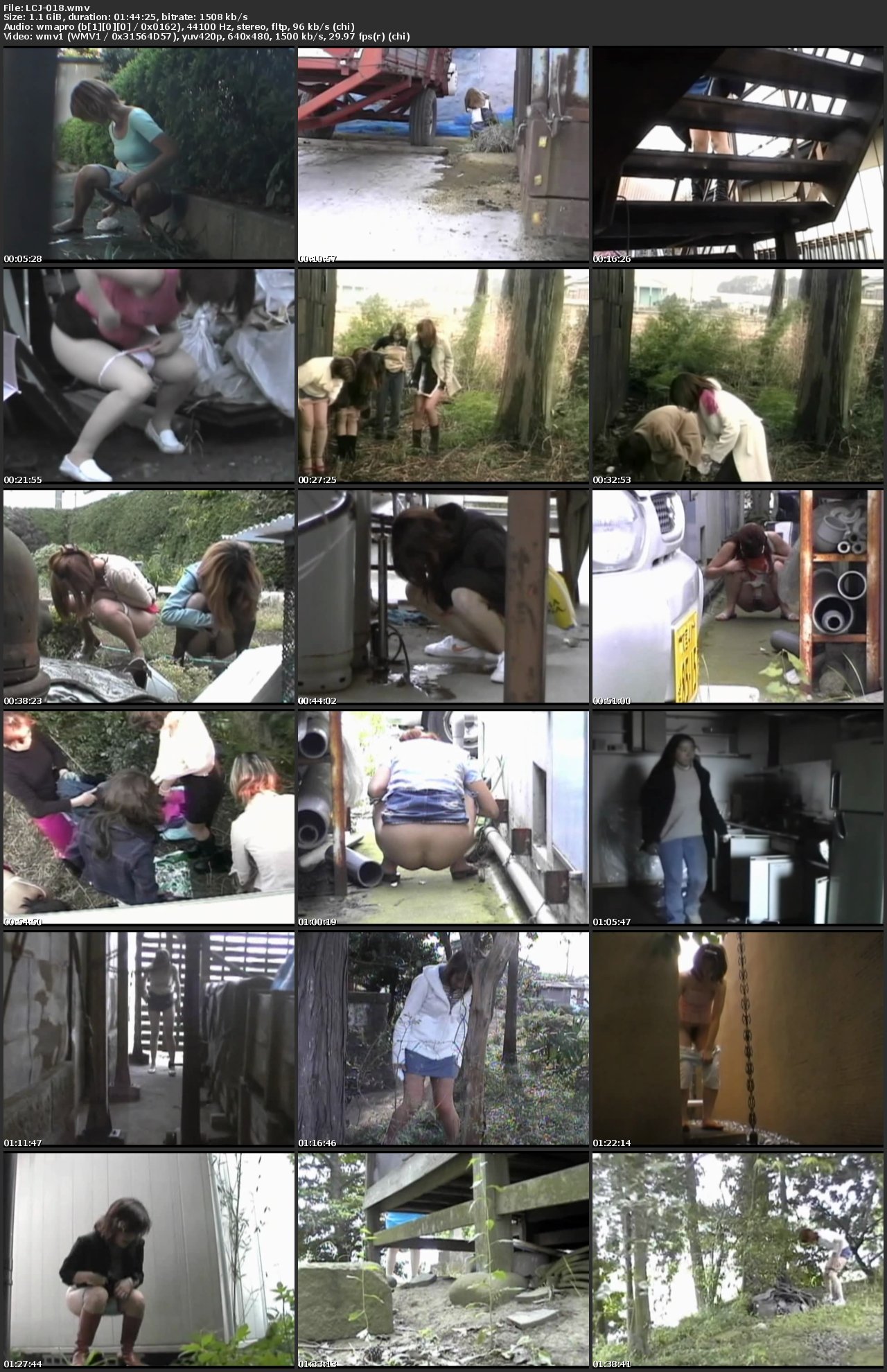 [LCJ-018] 野外で排便×排尿×100連発 Voyeur Scat 放尿 トイレ LIFE　CLUB