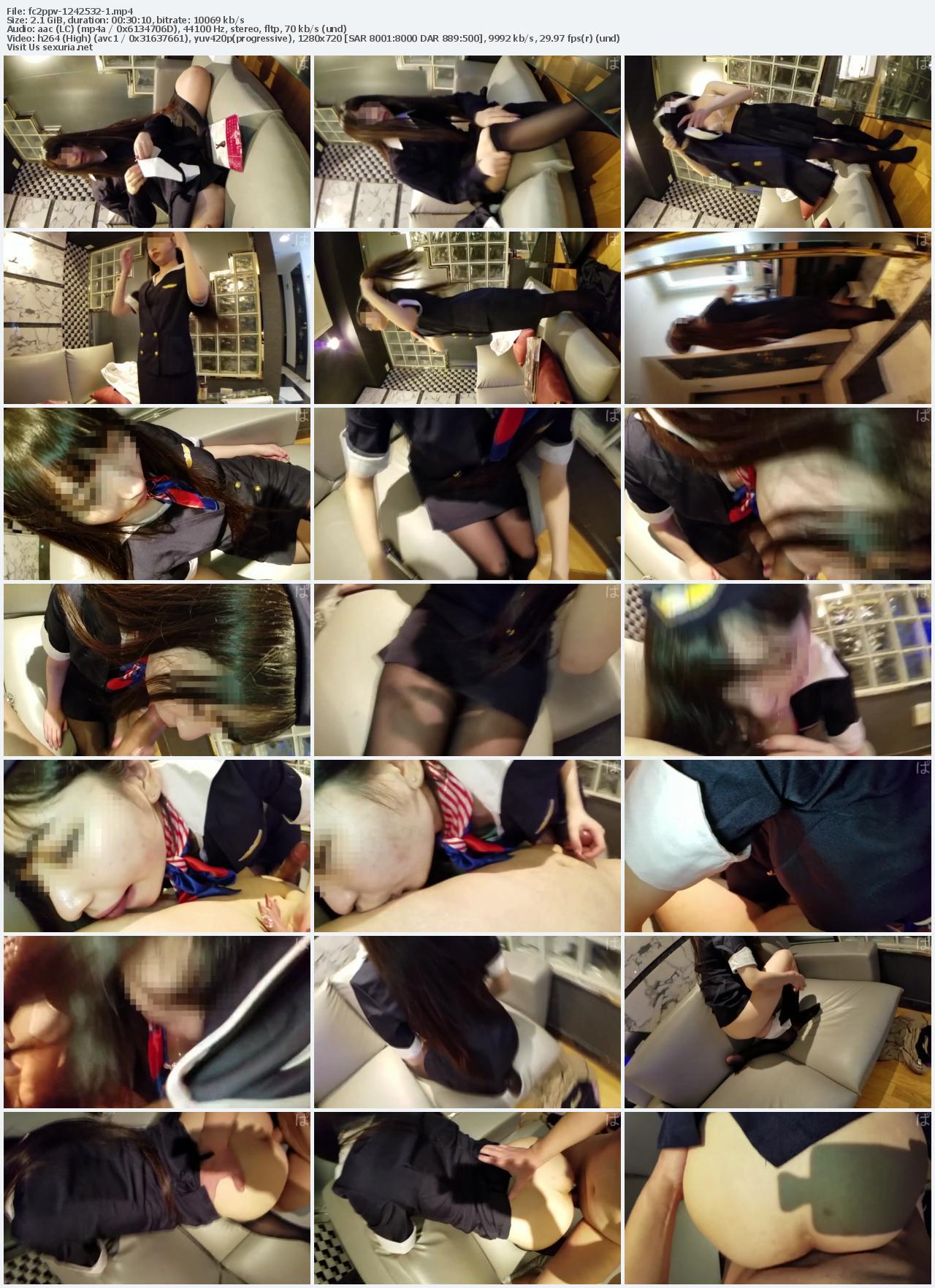 FC2 PPV 1242532 [Personal Shoot] Private Girls' School Part 3: Black-Haired Older Sister. Cool Beauty in Flight Attendant Costume on Hidden Camera 720p » Sexuria Download Porn Release for Free